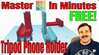 Adjustable Tinkercad Tripod Phone Mount | Free Design & File