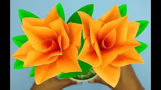 How to make paper flowers easy | paper craft flowers | decorative paper flowers