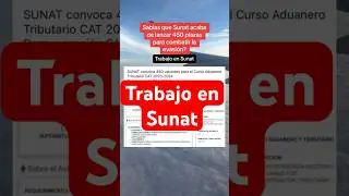 Trabajo fijo en Sunat. Gran oportunidad #sunat #laboral #trabajo #contador #negocio #emprendedor