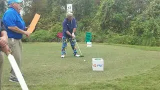 John Dailey tee shot at 2018 PNC Father Son