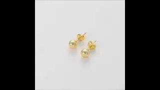 Gold Ball Stud Earrings by Philip Jones Jewellery