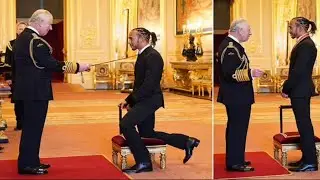 Formula One driver Lewis Hamilton is made a Knight Bachelor by Britain's Prince Charles (PHOTOS)