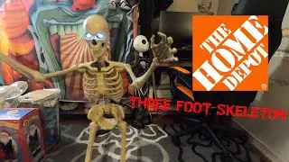 Home Depot 2023 3ft Skeleton Unboxing, Thoughts And Demo Video!