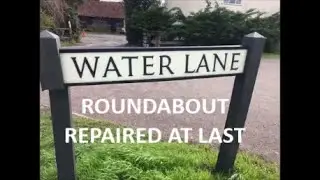 Water Lane roundabout Harlow finally repaired
