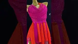 ✨ Some colors are born to command attention.floor#latin #dancestyle #latindress