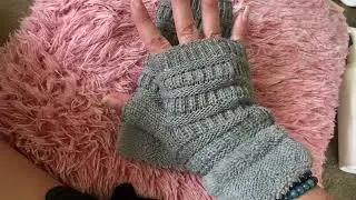Honest Review Knit Fingerless Gloves | Sherpa Lined Fuzzy Women's Mittens C.C.