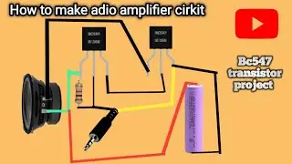 How to make adio amplifire cirkit with bc547 transistor#viral video#project#experiment 