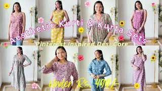 Summer Kurti/ Kurta Sets 🌺 Amazon Clothing Haul! Desi Core Aesthetic 🪷 #amazon #kurtasets #kurti