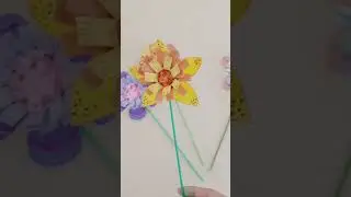 Diy flower craft idea #cardboardflower #flowercraft #shortsfeed #ytshorts #trendycraft #diycraftidea