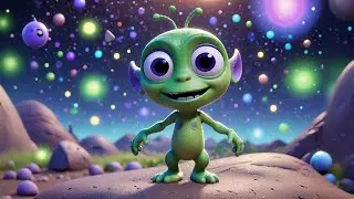 One Little Alien Waves Hello | Space Nursery Rhyme for Kids | Counting & Friendly Adventure Song