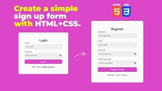 How to create a sign up form with HTML and CSS