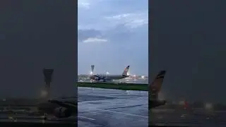 Etihad 777-300ER landing into a rainy Mumbai #etihad #777 #mumbai #monsoon #boeing #airport #avgeek