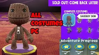 All Costumes And Emotes 100% Save On Sackboy A Big Adventure PC Showcase