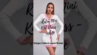 Ratia Mini Knit Dress White | Sweater dress | #Shorts #youtubeshorts