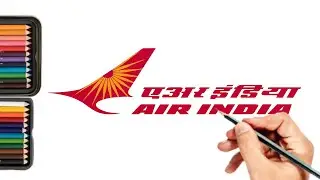 How to draw Air India logo old || AIR INDIA LOGO || Airline, airport