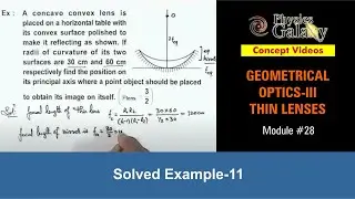 Class 12 Physics | Thin Lenses | #28 Solved Example-11 on Thin Lenses | For JEE & NEET