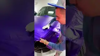 Matte Purple car wrapping on Range Rover for a Subscriber! 🔥✨ #carwrapping #carwrap #asmr
