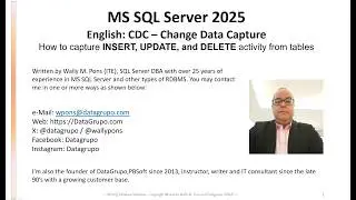 MS SQL Server :: English: CDC - Change Data Capture