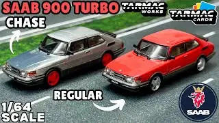 Unboxing 2025 Tarmac Works & Tarmac Cards Saab 900 Turbo | Red / Raw Body | Review + Comparison