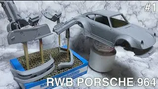 1/24 RWB Porsche 964 - Resin+Decals+Photoetched Full detailed - HOBBYDESIGN Limited Edition - part1