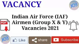 Indian Air Force Airmen (Group X & Y) Vacancies 2021