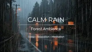 🌧️ Calming Rain Sounds for Sleep (NO THUNDER, NO ADS) - Forest Rain Sounds Deep Relaxation & Sleep