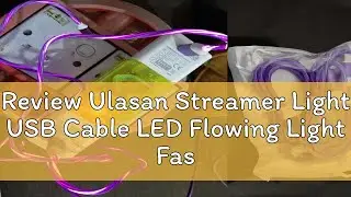 Review Ulasan Streamer Light USB Cable LED Flowing Light Fast Charging Cable Car Streamer Charging