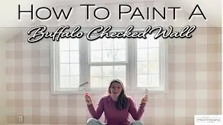 Easy Painted Buffalo Check wall!