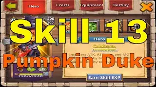 Castle Clash Skill 13 Pumpkin Duke Upgrade and Gameplay