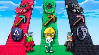 JJ vs Mikey vs Carrie: SQUID GAME STAIRS BATTLE in Minecraft - Maizen