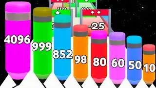 Long Pencil Run vs Toy Spring - ASMR Gameplay (Max Level, Math Game) All Max Level