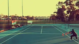 Teach chip charge doubles  - 13 yr old (club +) #tennis #fitness #doubles #fyp #tennisacademy