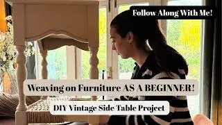 Beginner-Friendly DIY: Woven Vintage Side Table Tutorial | JCB Tools #gifted