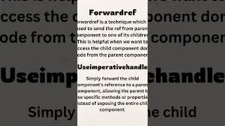 Forward ref