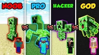 Minecraft NOOB vs. PRO vs. HACKER vs. GOD: MUTANT CREEPER in Minecraft! (Animation)