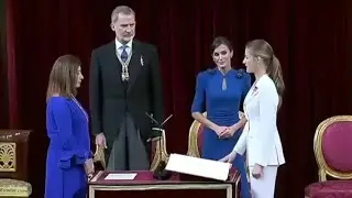 Princess Leonor of Spain swears an oath to the Spanish constitution on her 18th birthday 2023