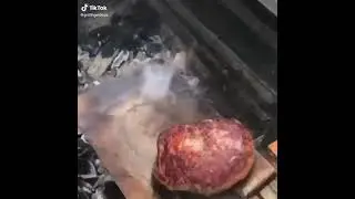Owner meat with #coal #steak #butter #shovel #grill #juicy #food #flip #crust #cooking #bbq #grilled