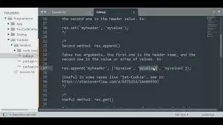 How to set and remove headers in the response with Express