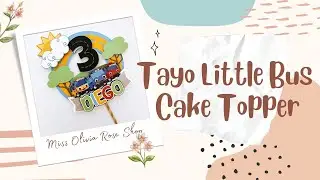 Tayo Little Bus Cake Topper
