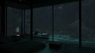 Soothing Rain in a Dark Bedroom 🌧 | Relaxing Garden Ambience for Deep Rest & Meditation