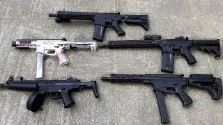 LKCJ Gel Blaster Toy Gun Firing Test -- APR9, TTI TR1, MK18, MP5