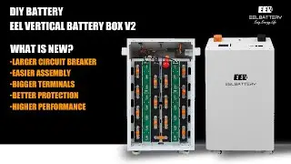 EEL 48V 16S DIY Vertical Battery Box V2 DIY Kits Built-in Smart 200A BMS Standing with Wheels