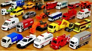はたらくくるまトミカ大特集☆2022年春休み☆キャンペーンで大量購入 一気に開封！パトカー・消防車・救急車・GT-R・電車・バス・ショベルカー・ダンプカー・レッカー車・トラック