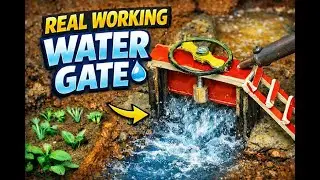 Amazing DIY Mini Water Gate  Real Working Irrigation System Model