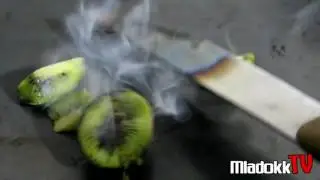 EXPERIMENT Glowing 1000 degree KNIFE VS RUBBER BAND BALL YouTube