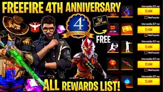 Free Fire 4th Anniversary Event | Free Dj Alok Claim | 4th Anniversary Free Fire All Free Characters