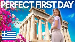 How to have the PERFECT FIRST DAY in Greece😍🇬🇷 Eating iconic GREEK FOOD