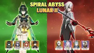 4-звездное оружие C0 Nefer и C0 Arlecchino | Spiral Abyss Lunar II, этаж 12, 36 звезд | Genshin I...