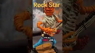 The Rock Star was created in wire.#wireart #twistedwire #rock