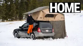 Одиночный зимний кемпинг на Subaru Forester (первый раз в одиночку)